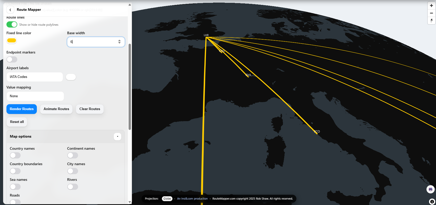 Screenshot of Route Mapper